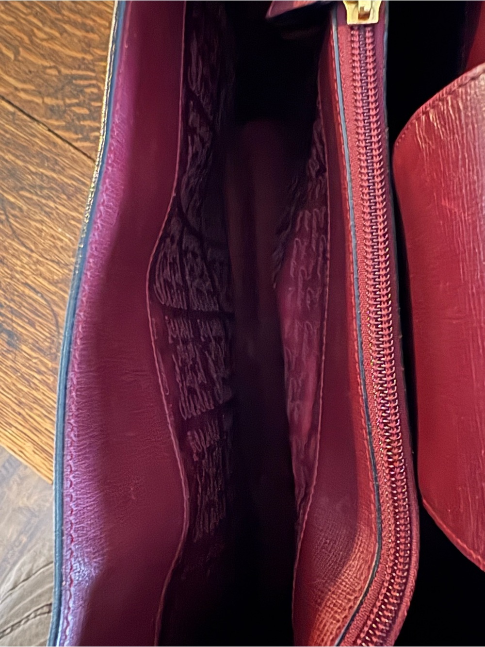 Cartier Must de Cartier Vintage Leather Shoulder Bag - Bordeaux Burgundy - Picture 12 of 14